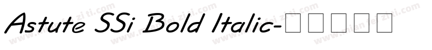 Astute SSi Bold Italic字体转换